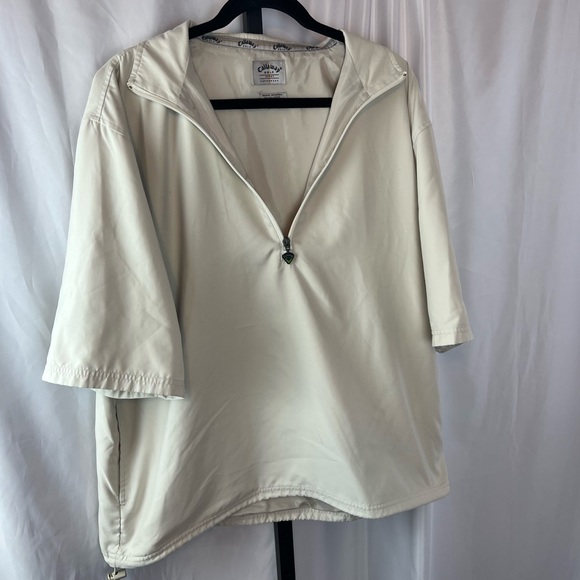 Callaway Other - Callaway Half Zip Short Sleeve Men's Jacket Cream Color, size Large